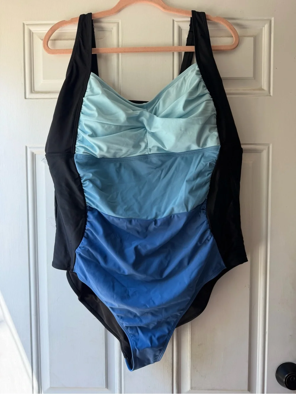 BloomChic Ombre Blue & Black One-Piece Swimsuit